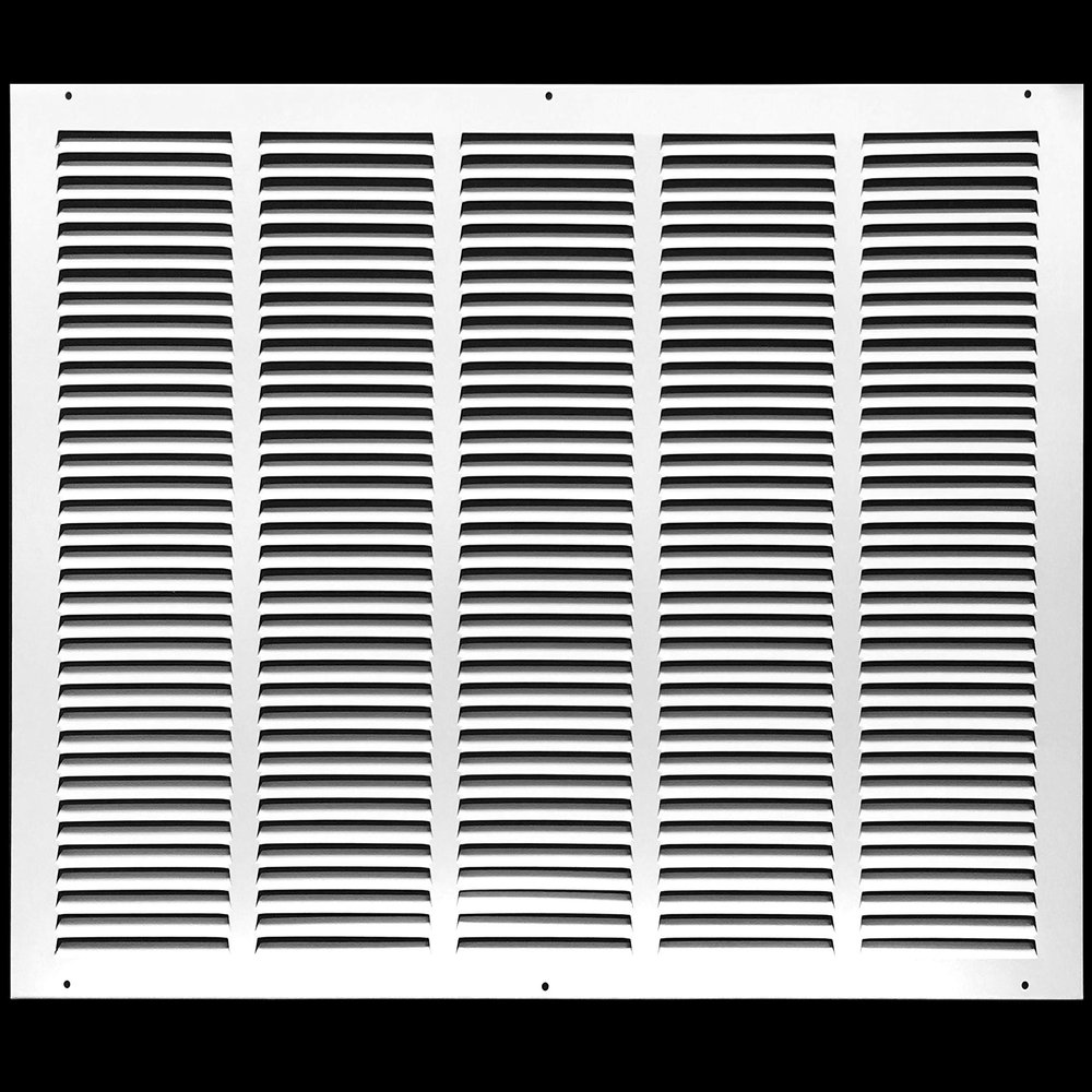HVAC Premium 25"w X 20"h Steel Return Air Grilles - Sidewall and Ceiling - HVAC Duct Cover - White [Outer Dimensions: 26.75"w X 21.75"h]