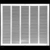 HVAC Premium 25"w X 20"h Steel Return Air Grilles - Sidewall and Ceiling - HVAC Duct Cover - White [Outer Dimensions: 26.75"w X 21.75"h] view 1