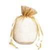 FavorOnline Large Size Gusset Organza Bags Gold 10" x 5.5 x 2 - Set of 10 view 1