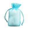Large Size Gusset Organza Bags Blue 10" x 5.5 x 2" - Set of 10 view 1