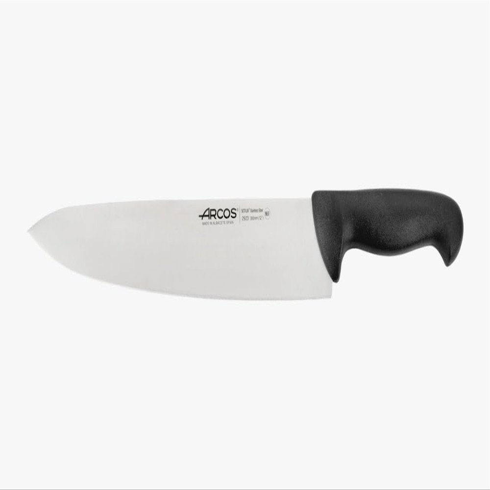 Arcos Series 2900-chef Knife-Blade Nitrum (11.81 Inches) -Handle Polypropylene Colour, 18/8 Stainless Steel, Black, 300 mm