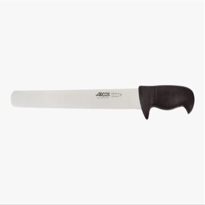 ARCOS Series 2900-slicing ham Knife-Blade Nitrum (13.78 Inches) -Handle Polypropylene Colour, 18/8 Stainless Steel, Black, 350 mm