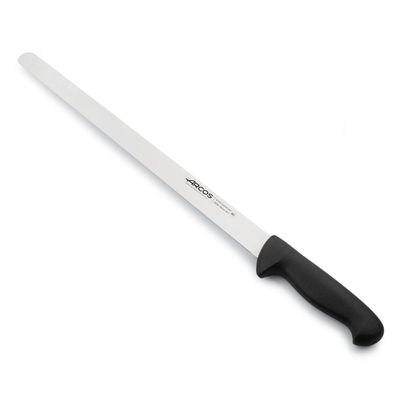 Arcos Series 2900-slicing ham Knife-Blade Nitrum 400 mm (15.75 Inches) -Handle Polypropylene Colour, 18/8 Stainless Steel, Black