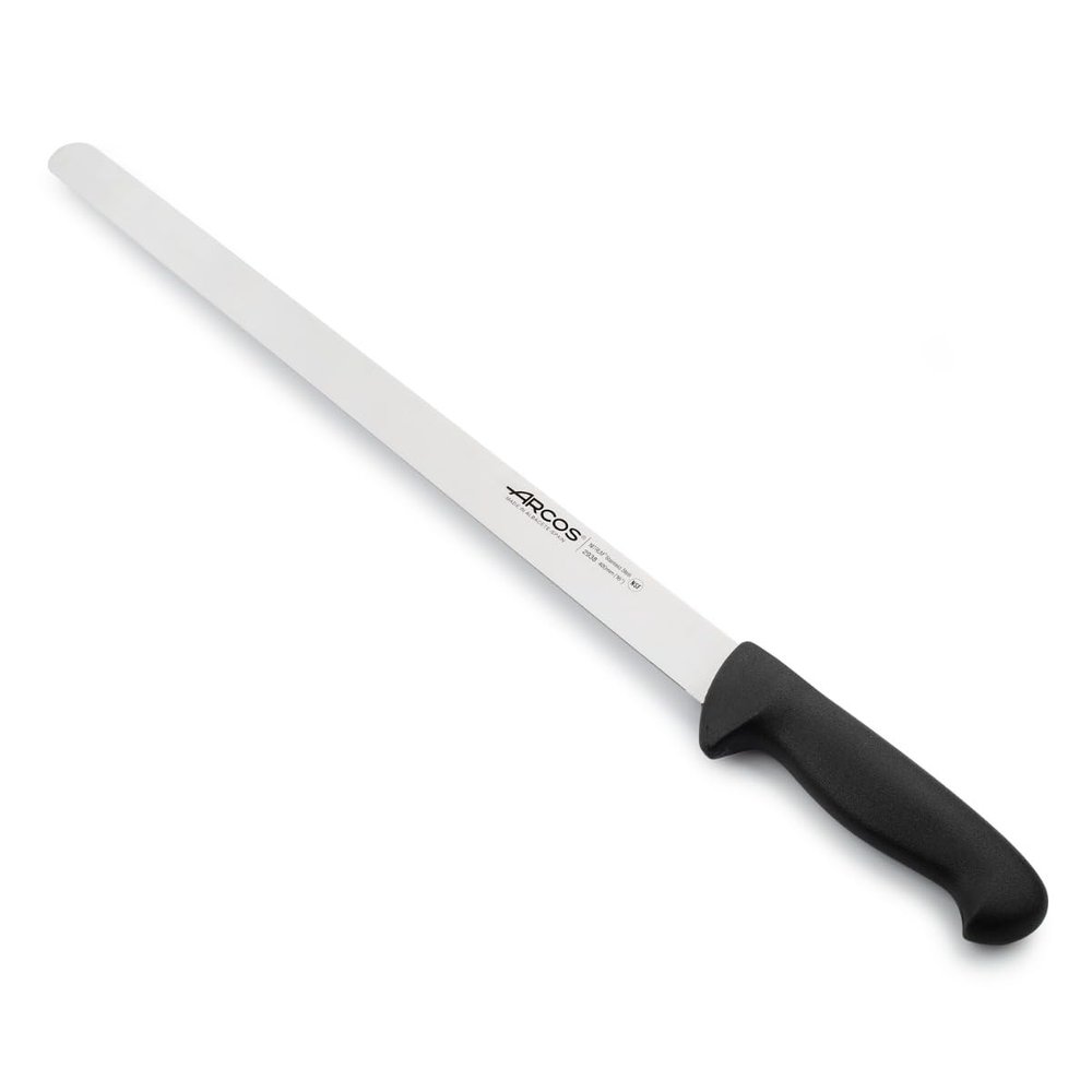 Arcos Series 2900-slicing ham Knife-Blade Nitrum 400 mm (15.75 Inches) -Handle Polypropylene Colour, 18/8 Stainless Steel, Black