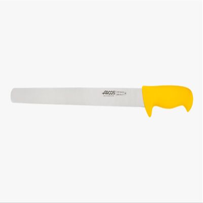 Arcos Series 2900-slicing ham Knife-Blade Nitrum (15.75 Inches) -Handle Polypropylene Yellow Colour, 18/8 Stainless Steel, Lemon Tree, 400 mm