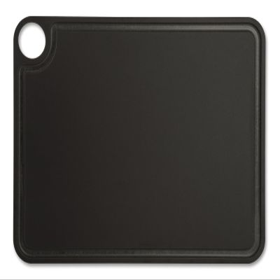 ARCOS Cutting Board with Channel and Hanger. Smooth Surface for Chopping Food in Cellulose Fibre and Resin. Professional Meat and Vegetable Cutting Utensil. Serving Board. Color Black. 377 x 277 mm