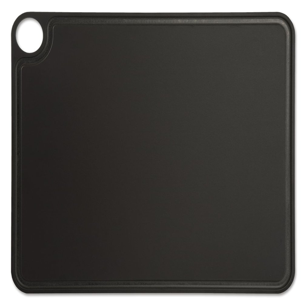 ARCOS Cutting Board with Channel and Hanger. Smooth Surface for Chopping Food in Cellulose Fibre and Resin. Professional Meat and Vegetable Cutting Utensil. Serving Board. Color Black. 427 x 327 mm