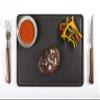 ARCOS Cutting Board with Channel and Hanger. Smooth Surface for Chopping Food in Cellulose Fibre and Resin. Professional Meat and Vegetable Cutting Utensil. Serving Board. Color Black. 427 x 327 mm view 3