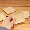BambooMN - Square Disposable Dessert Appetizer Bamboo Veneer Dinner Plates - 3.5" (9cm) - 300 Pieces view 2