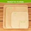 BambooMN - Square Disposable Dessert Appetizer Bamboo Veneer Dinner Plates - 3.5" (9cm) - 300 Pieces view 3