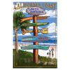 Lantern Press 36x54 Inch Giclee Art Print Wall Decor, Santa Barbara, California, Destinations Sign view 1