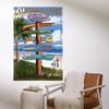 Lantern Press 36x54 Inch Giclee Art Print Wall Decor, Santa Barbara, California, Destinations Sign view 2