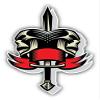 Piracy Arms Sword Sticker Decal Design 3" X 5" view 1