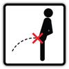 Zirni Do Not Piss Prohibit Healthcare Sign Sticker Decal Design 5" X 5" view 1