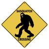 CROSSWALKS Sasquatch Crossing 12" X 12" Aluminum Sign (X384) view 1