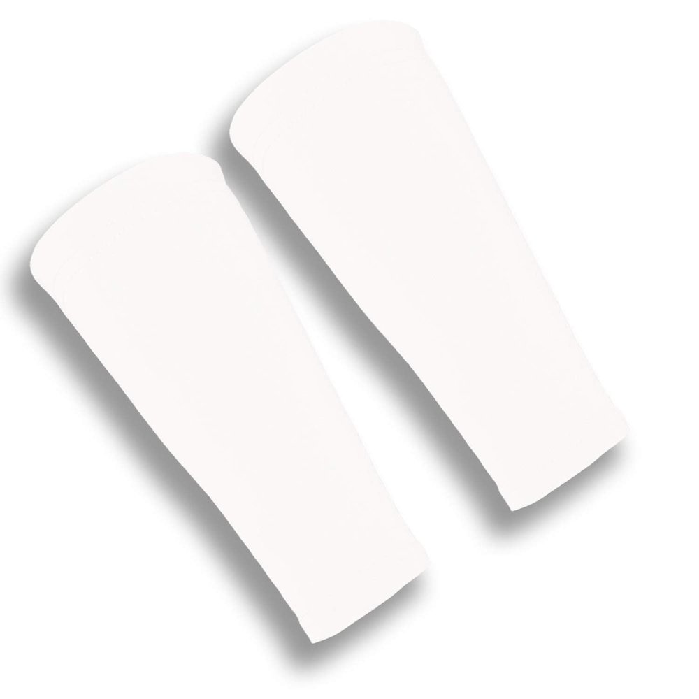 iM Sports Skin Guards Skin Protection Forearm Sleeves + Protects Aging or Thin Skin + UV Protection - Unisex + Made in USA - White - XX-Small - Pair