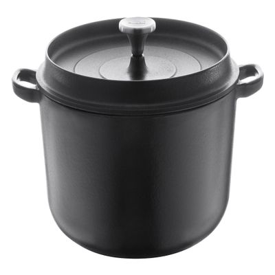 Berndes 034143 Cast Iron Roasting Pan with Cast Iron Lid, 2.7 Litre, 20 cm Black