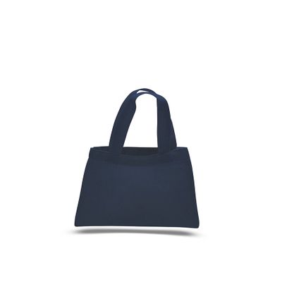 1 Dozen (Pack of 12) - Cotton Canvas Mini Tote Bag (Navy)