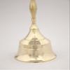 Polished Brass Hand Bell 5 Inch High for Church Dinner School Reception Wedding Parties view 3
