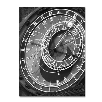 Trademark Fine Art Astronomic Watch Prague 11 by Moises Levy, 18x24-Inch