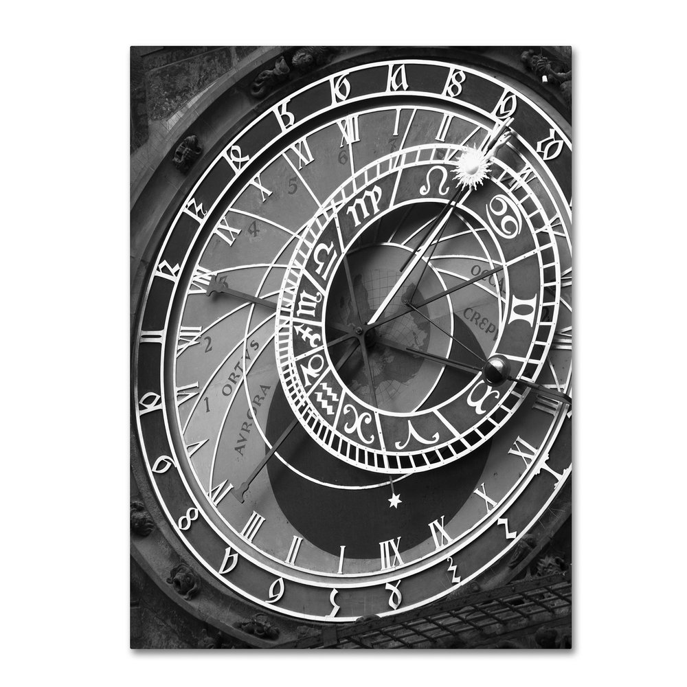 Trademark Fine Art Astronomic Watch Prague 11 by Moises Levy, 18x24-Inch