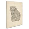 Trademark Fine Art Old Sheet Music Map of Georgia by Michael Tompsett, 18x24-Inch view 2