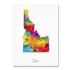 Trademark Fine Art Idaho Map by Michael Tompsett, 18x24-Inch view 1