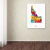 Trademark Fine Art Idaho Map by Michael Tompsett, 18x24-Inch view 3
