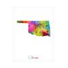 Trademark Fine Art Oklahoma Map by Michael Tompsett, 18x24-Inch view 2
