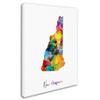 Trademark Fine Art New Hampshire Map by Michael Tompsett, 18x24-Inch view 2