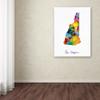 Trademark Fine Art New Hampshire Map by Michael Tompsett, 18x24-Inch view 3