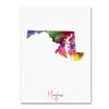 Trademark Fine Art Maryland Map by Michael Tompsett, 18x24-Inch view 1