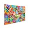Trademark Fine Art Pittsburgh Pennsylvania Street Map by Michael Tompsett, 18x24-Inch view 2