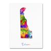 Trademark Fine Art Delaware Map by Michael Tompsett, 18x24-Inch view 1