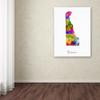 Trademark Fine Art Delaware Map by Michael Tompsett, 18x24-Inch view 3
