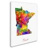 Trademark Fine Art Minnesota Map by Michael Tompsett, 18x24-Inch view 2