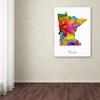 Trademark Fine Art Minnesota Map by Michael Tompsett, 18x24-Inch view 3