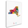 Trademark Fine Art New York Map by Michael Tompsett, 18x24-Inch view 2