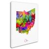 Trademark Fine Art Ohio Map by Michael Tompsett, 18x24-Inch view 2