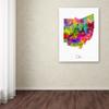 Trademark Fine Art Ohio Map by Michael Tompsett, 18x24-Inch view 3