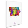 Trademark Fine Art Iowa Map by Michael Tompsett, 18x24-Inch view 2