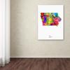 Trademark Fine Art Iowa Map by Michael Tompsett, 18x24-Inch view 3