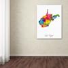 Trademark Fine Art West Virginia Map by Michael Tompsett, 18x24-Inch view 3