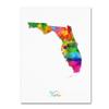 Trademark Fine Art Florida Map by Michael Tompsett, 18x24-Inch view 1