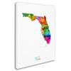 Trademark Fine Art Florida Map by Michael Tompsett, 18x24-Inch view 2