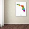 Trademark Fine Art Florida Map by Michael Tompsett, 18x24-Inch view 3