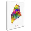 Trademark Fine Art Maine Map by Michael Tompsett, 18x24-Inch view 2