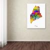 Trademark Fine Art Maine Map by Michael Tompsett, 18x24-Inch view 3