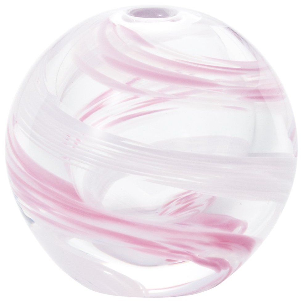 Aderia Tsugaru Vidro F-71662 Vase, Pink, Maximum Diameter 2.8 x Height 2.6 inches (7 x 6.5 cm), Flower Traveling Cherry Blossom Sink, Single Wheel Insert, 1 Box, Made in Japan