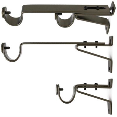 Urbanest Long Double Drapery Curtain Window Rod Bracket Holder, Up to 1.25" Rod - Antique Gold